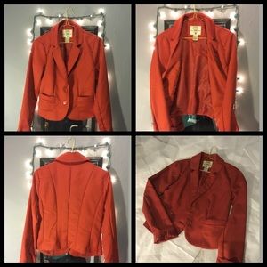 Orange (fall color) Drapey blazer